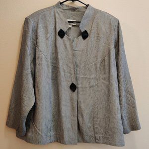 Vintage Michael Blake Top, 90s, Houndstooth, Petite, Black & White, Size 24WP